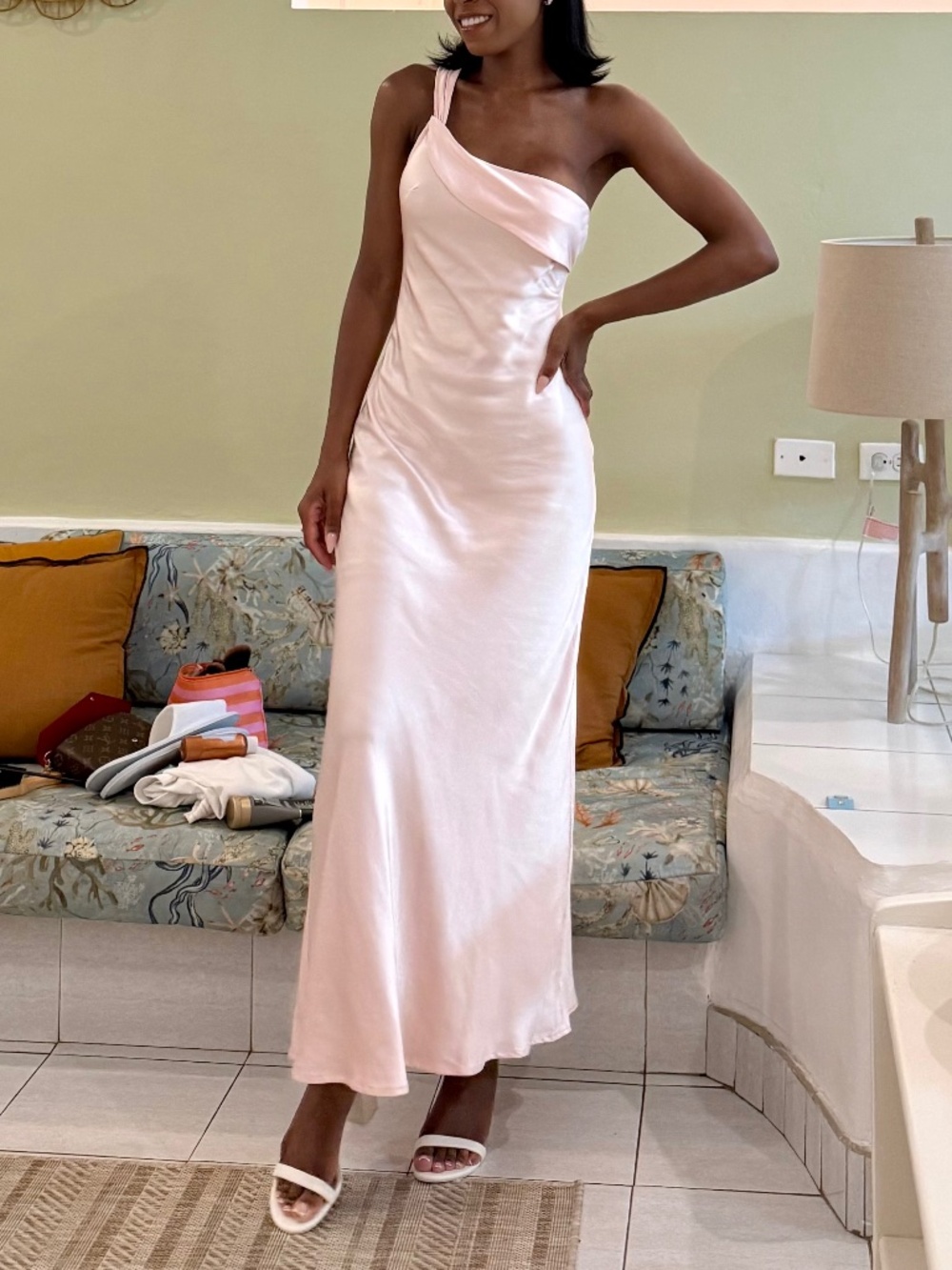 Formal light pink dress